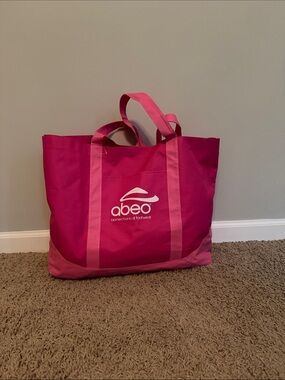 Abeo Bright Pink Tote with Light Pink Accents